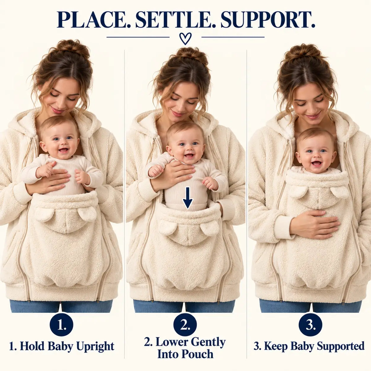Zavelix Baby-Carrying Pouch Hoodie | Cozy Bonding Layer