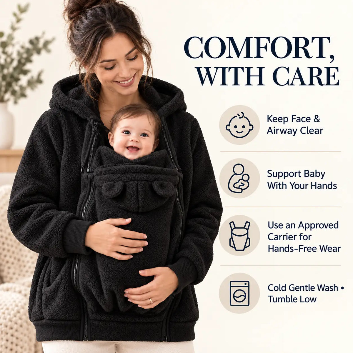 Zavelix Baby-Carrying Pouch Hoodie | Cozy Bonding Layer