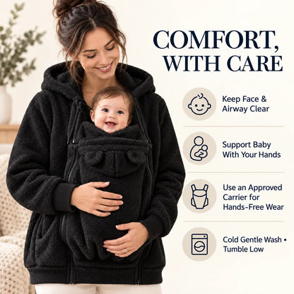 Zavelix Baby-Carrying Pouch Hoodie | Cozy Bonding Layer